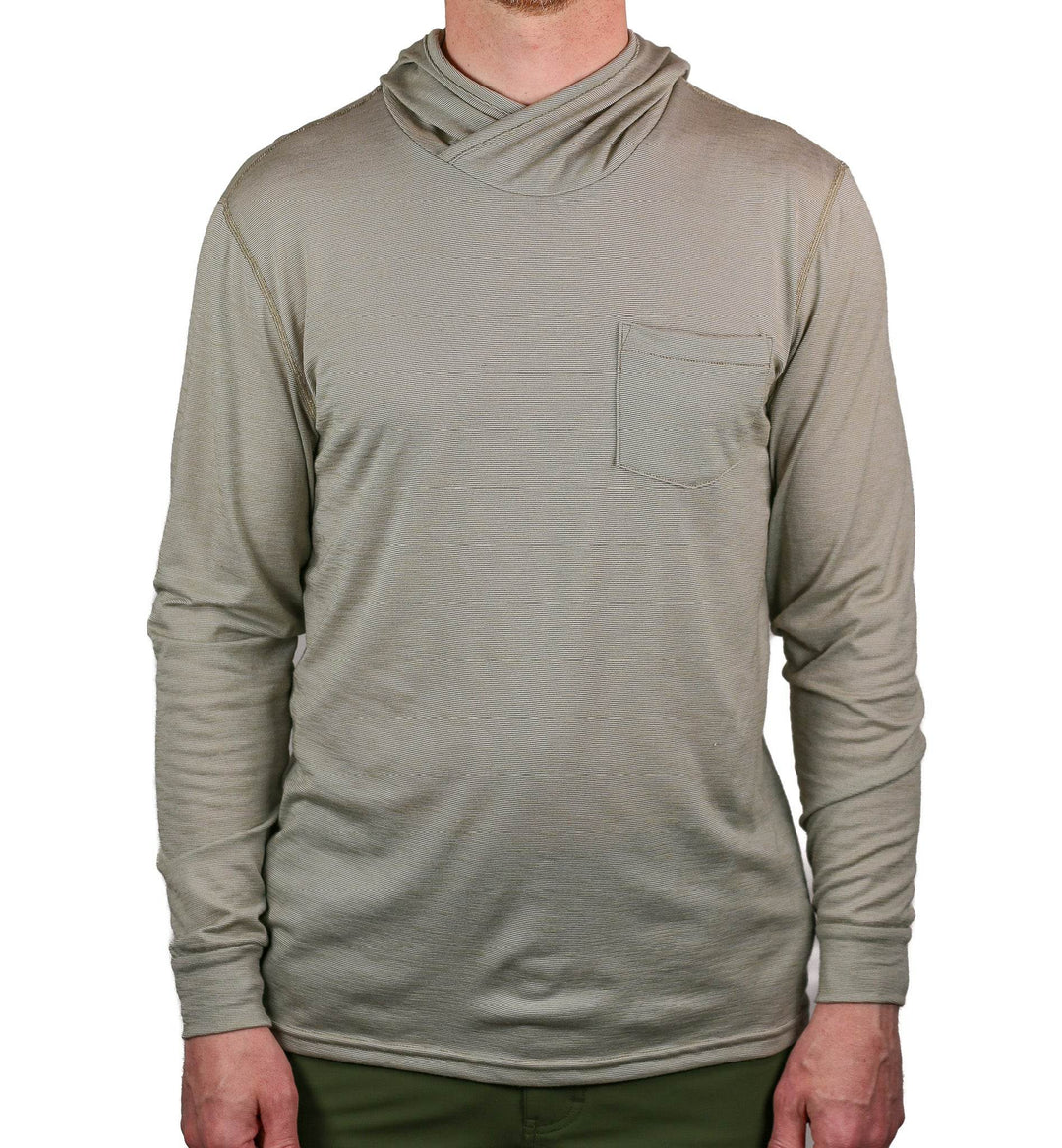 Summer Wool Hoodie Sun Shirt - Khaki - Pinebury