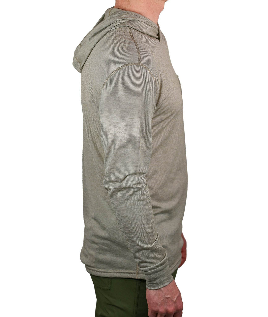 Summer Wool Hoodie Sun Shirt - Khaki - Pinebury