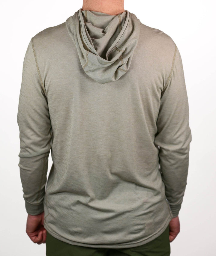 Summer Wool Hoodie Sun Shirt - Khaki - Pinebury