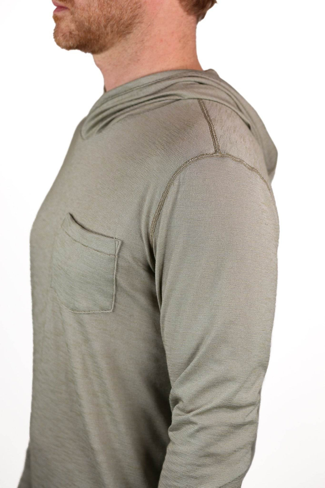 Summer Wool Hoodie Sun Shirt - Khaki - Pinebury
