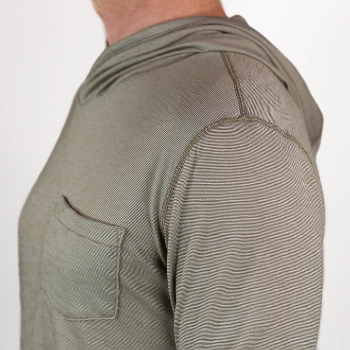 Summer Wool Hoodie Sun Shirt - Khaki - Pinebury
