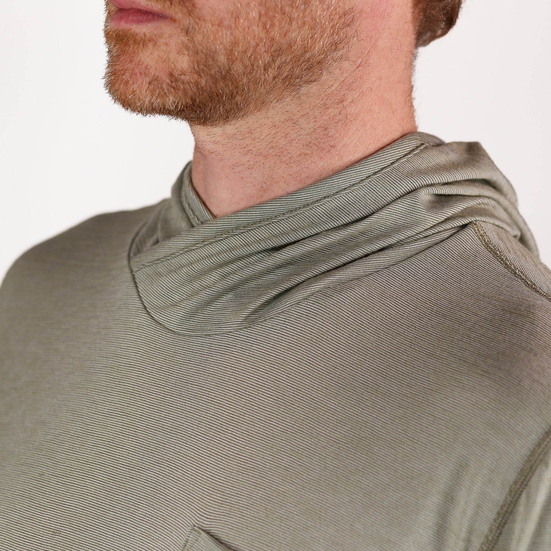 Summer Wool Hoodie Sun Shirt - Khaki - Pinebury