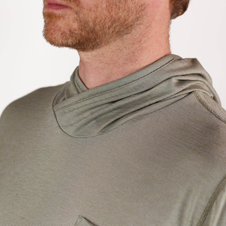 Summer Wool Hoodie Sun Shirt - Khaki - Pinebury