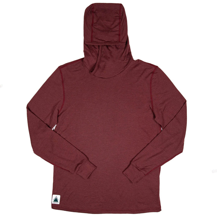 All Season Merino Wool Hoodie - Brick Red - Pinebury