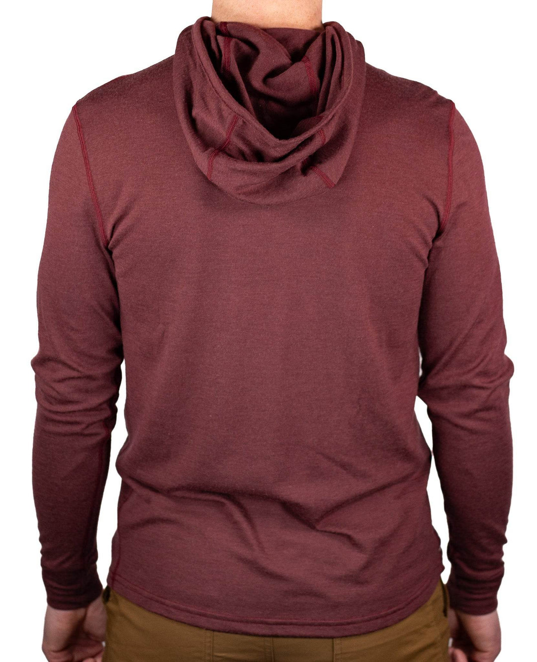 All Season Merino Wool Hoodie - Brick Red - Pinebury