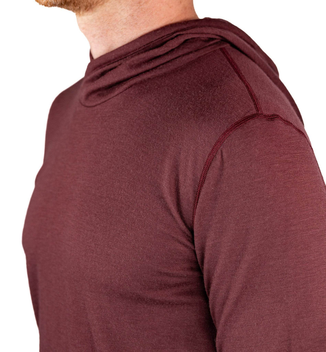 All Season Merino Wool Hoodie - Brick Red - Pinebury
