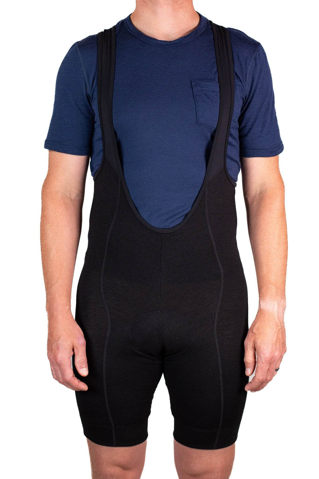 The Merino Wool Bib Shorts - Black - Pinebury