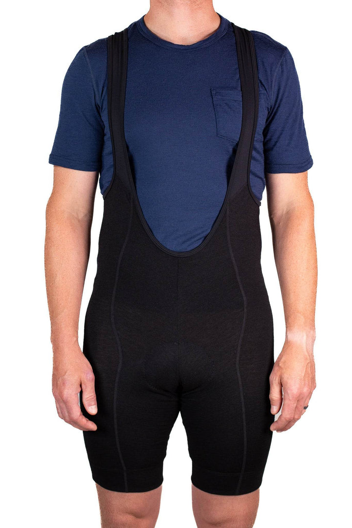 The Merino Wool Bib Shorts - Black - Pinebury