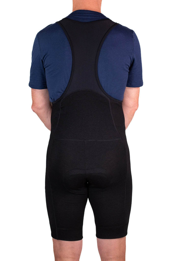 The Merino Wool Bib Shorts - Black - Pinebury
