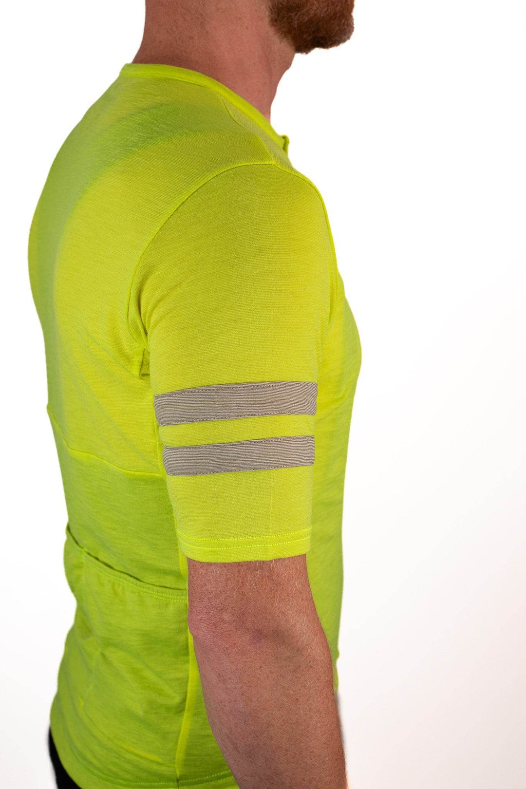 Summer Wool Short Sleeve Cycling Jersey - Lime - Pinebury