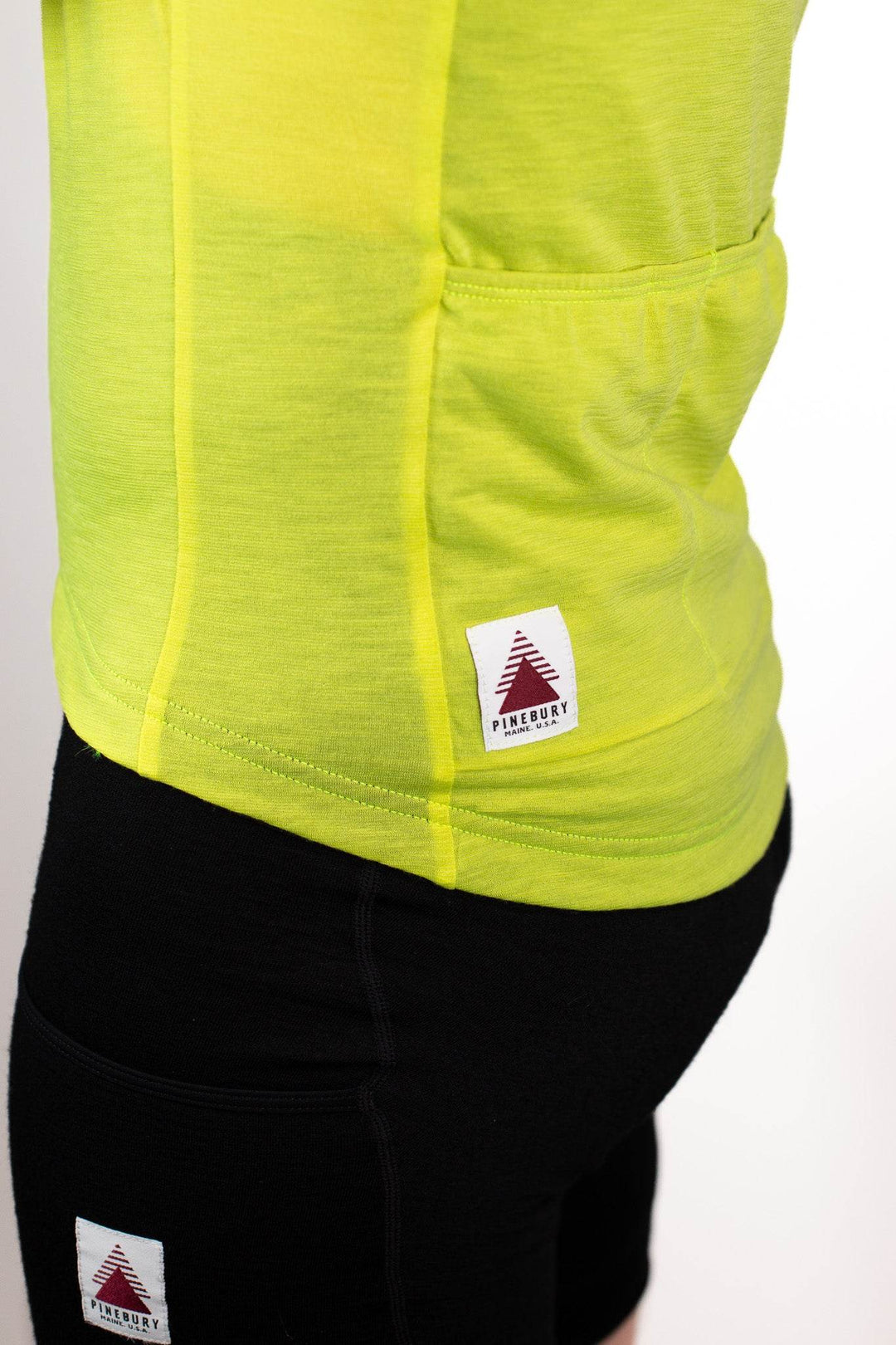 Summer Wool Short Sleeve Cycling Jersey - Lime - Pinebury
