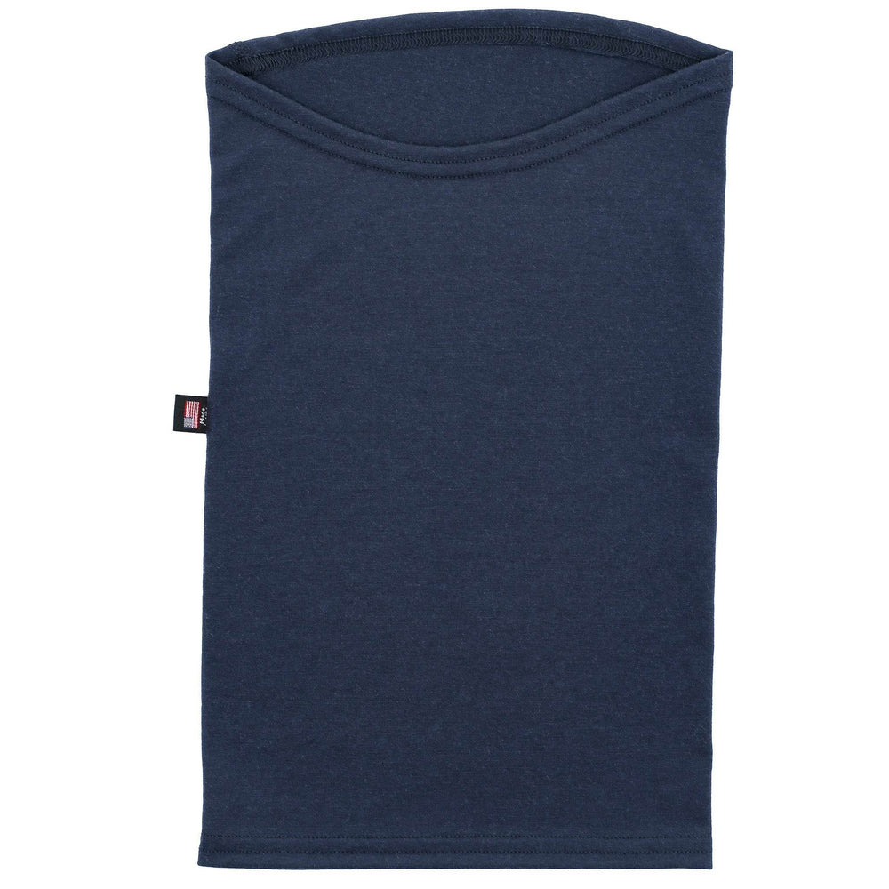 Every-Season Merino Wool Neck Warmer - Navy - Pinebury