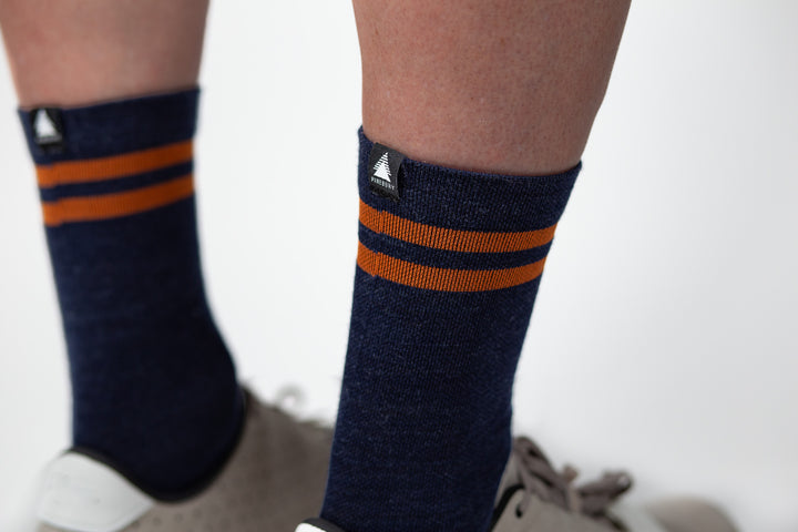 Summer Merino Wool 6" Sock - Navy