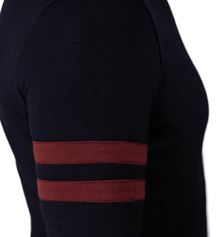 Grafton Long Sleeve Merino Wool Cycling Jersey - Black - Pinebury