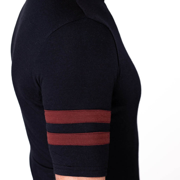 Grafton Short Sleeve Merino Wool Cycling Jersey - Black (Final Sale) - Pinebury