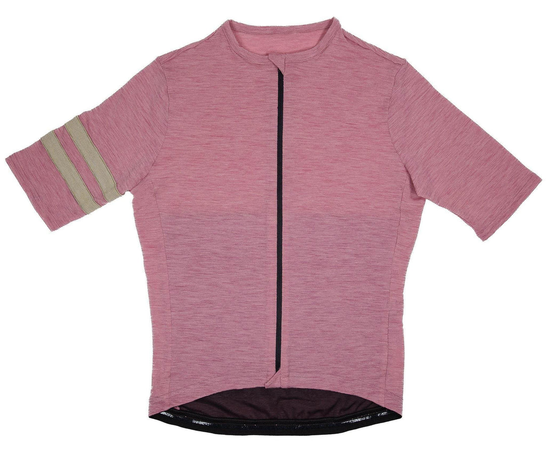 Summer Wool Short Sleeve Cycling Jersey - Rose - Pinebury