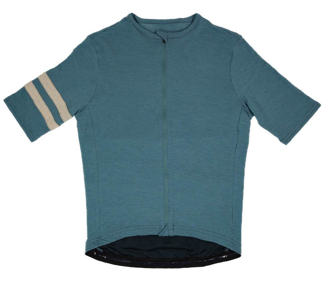 Summer Wool Short Sleeve Cycling Jersey - Silver Pine - Pinebury