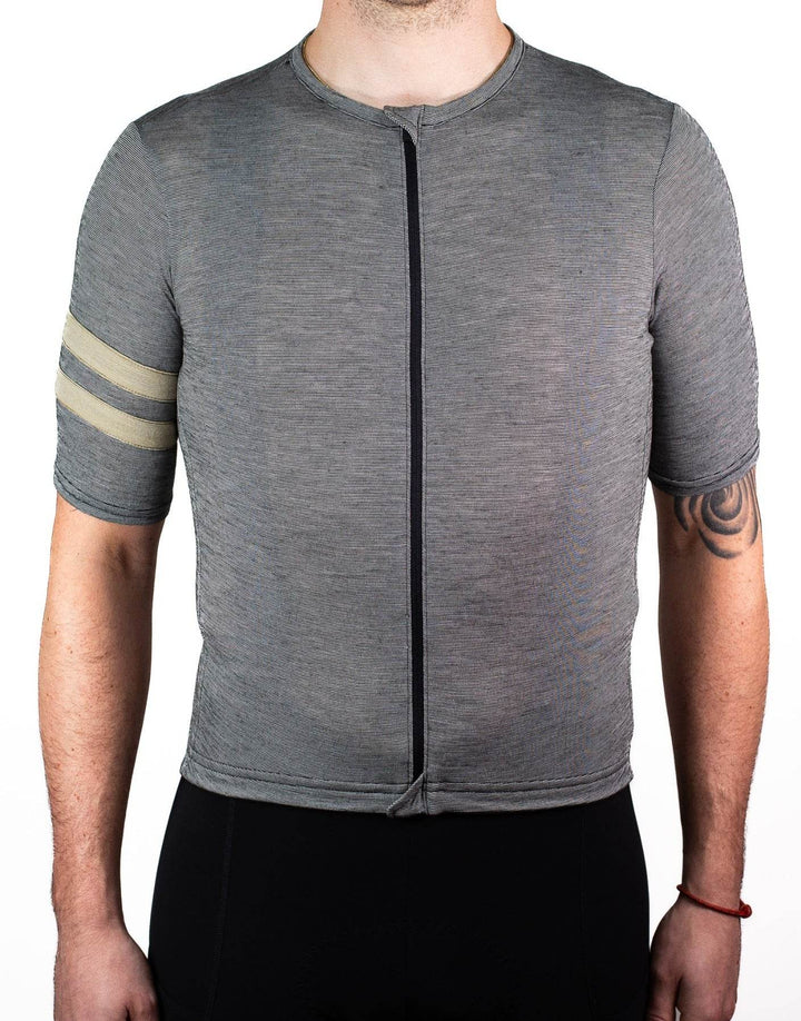 Summer Wool Short Sleeve Cycling Jersey - Greystone - Pinebury