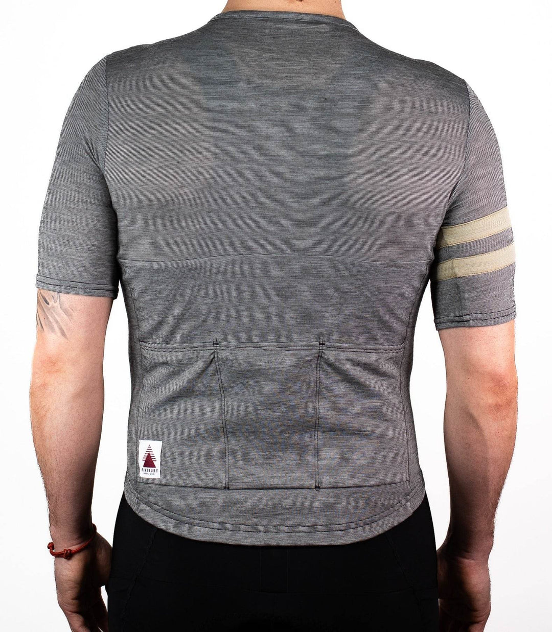 Summer Wool Short Sleeve Cycling Jersey - Greystone - Pinebury