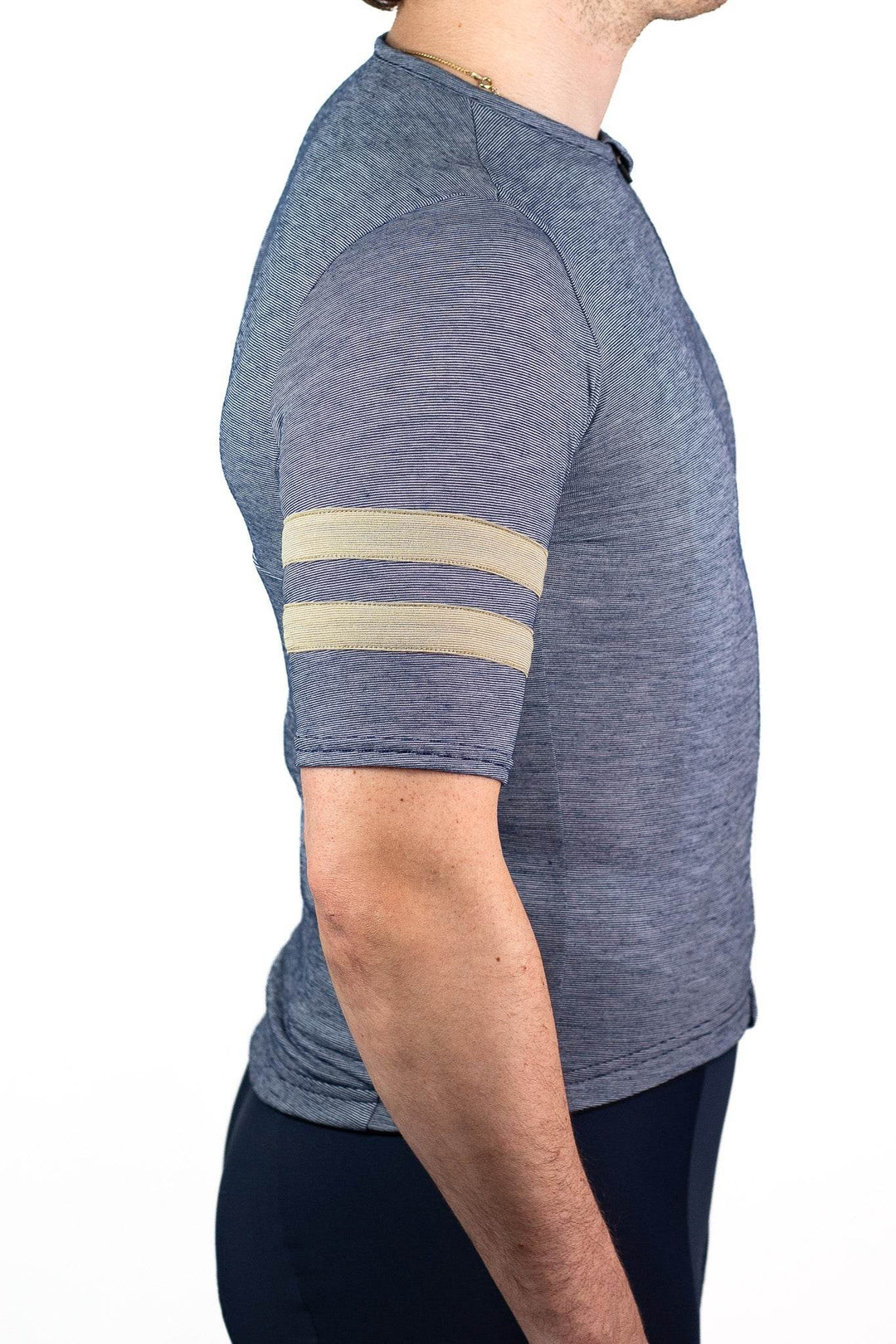 Summer Wool Short Sleeve Cycling Jersey - Steel Blue - Pinebury