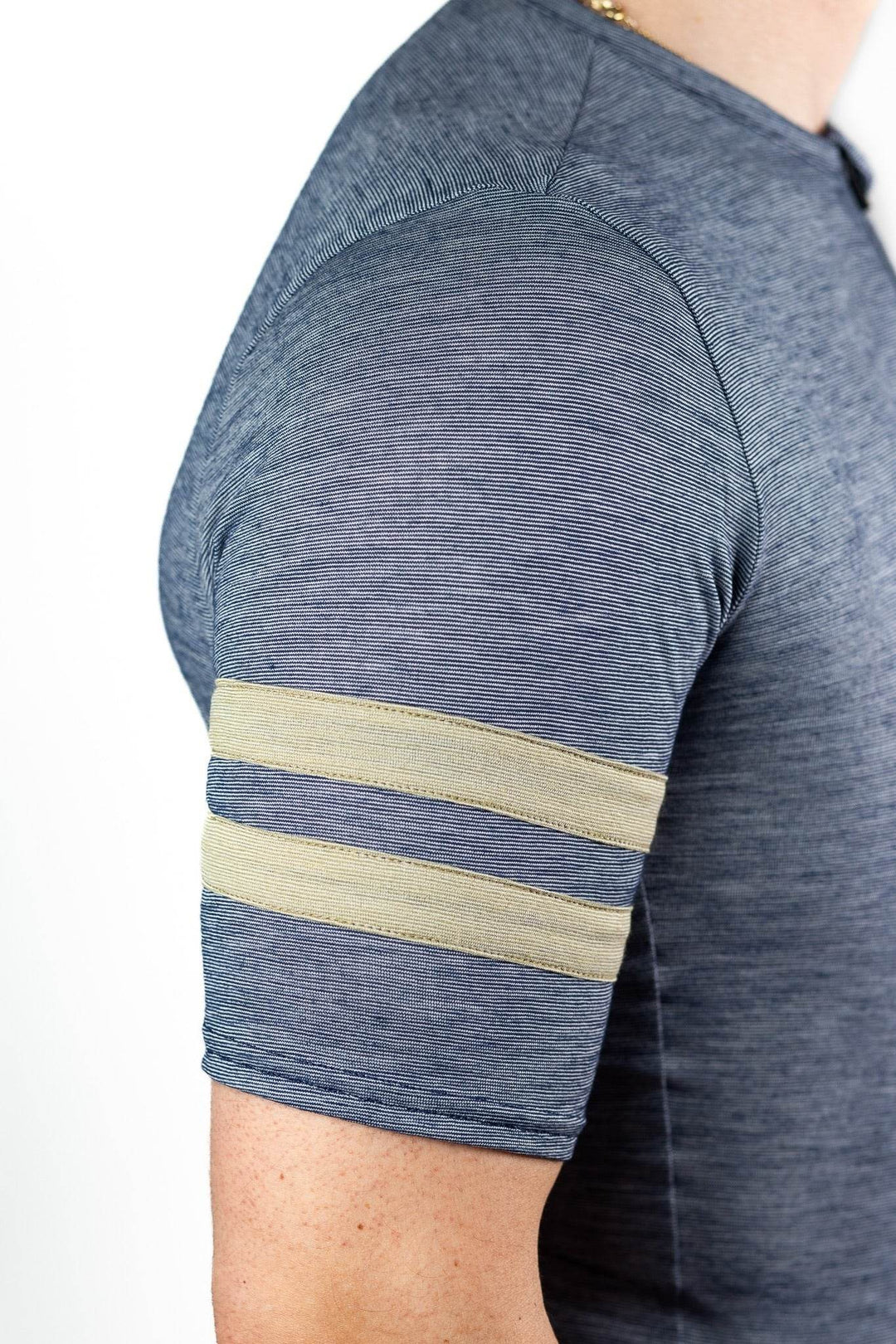 Summer Wool Short Sleeve Cycling Jersey - Steel Blue - Pinebury