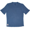 Summer Wool Short Sleeve Merino Wool Pocket Tee - Faded Blue