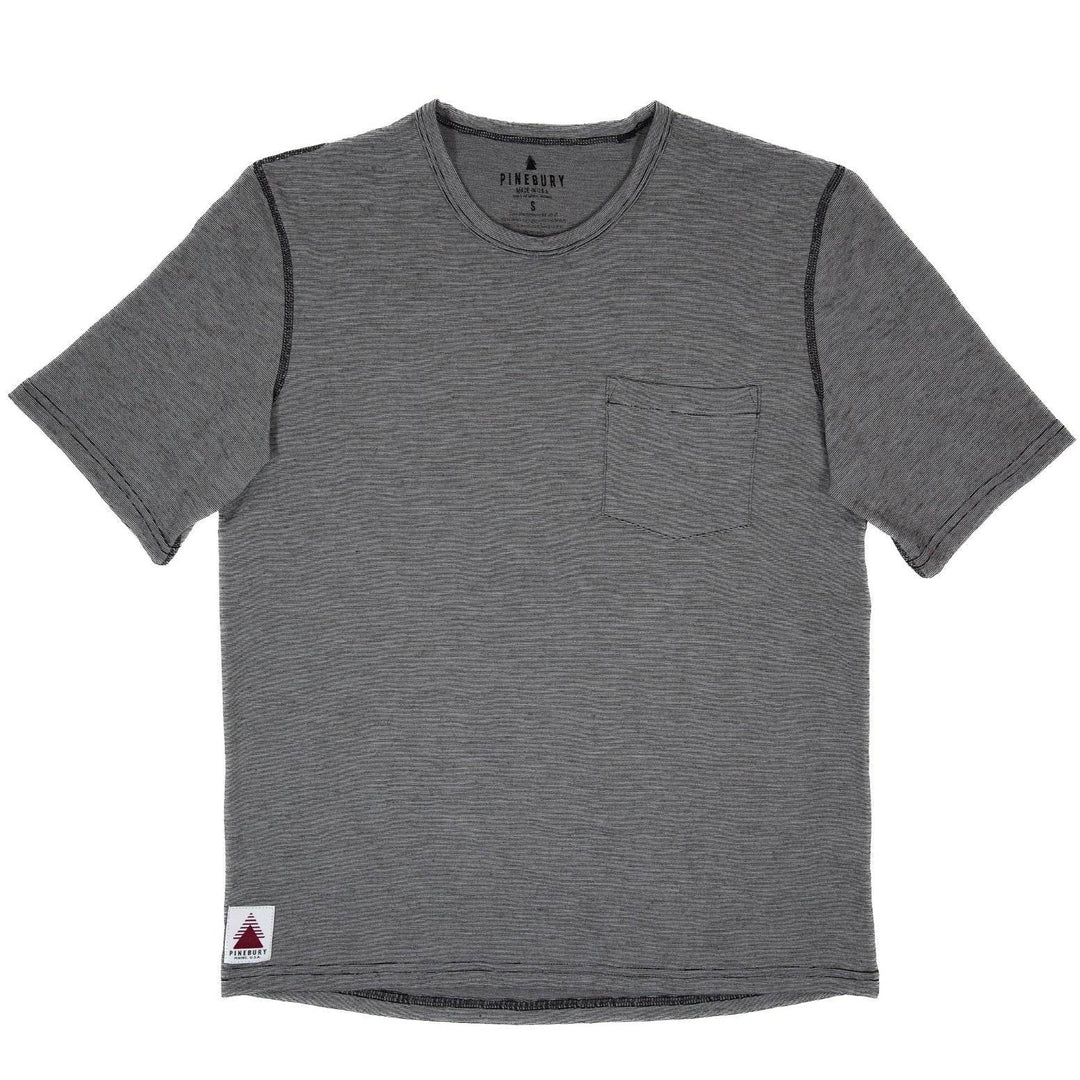 Summer Wool Short Sleeve Merino Wool Pocket Tee - Gray Stone - Pinebury