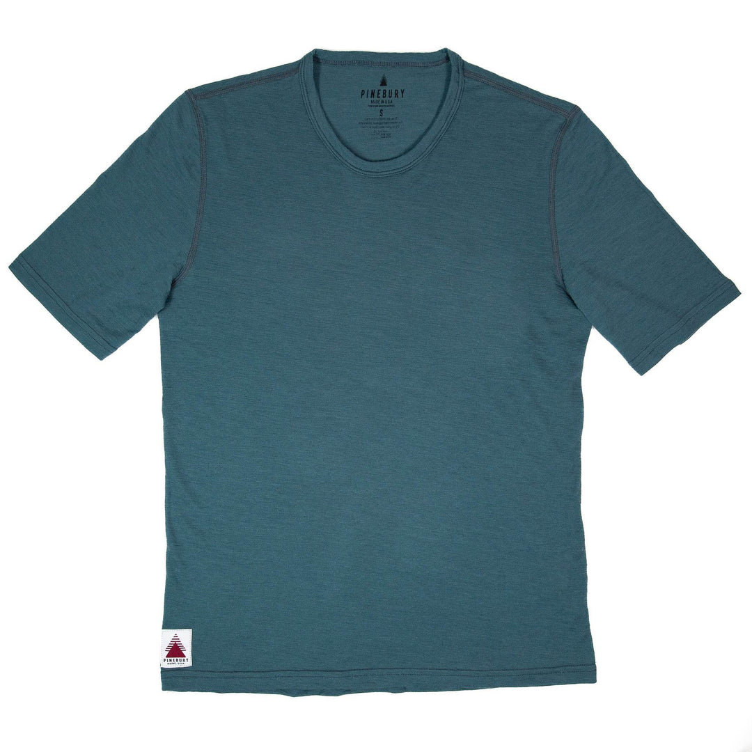 Summer Wool Short Sleeve Merino Wool Tee - Silver Pine - Pinebury
