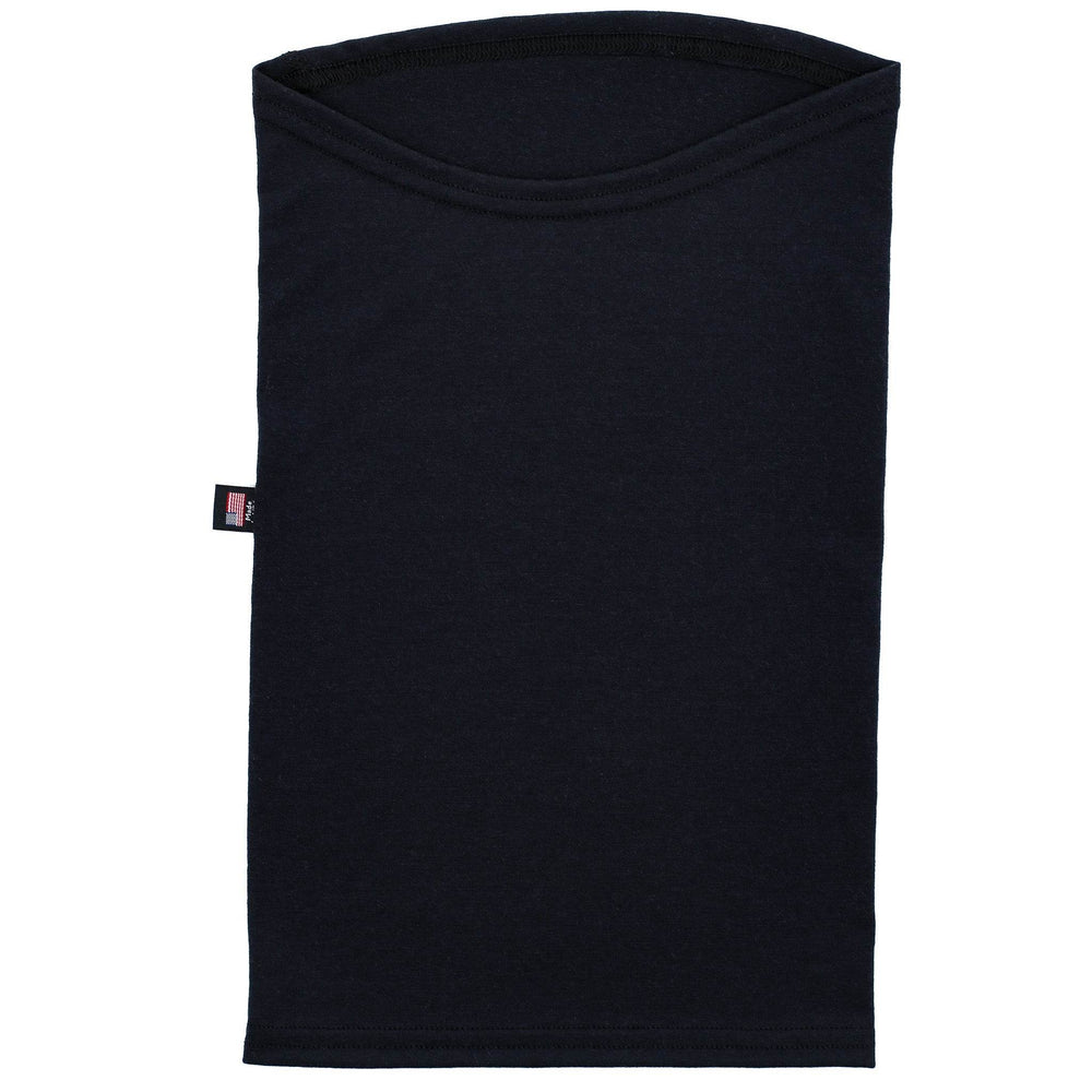 Lightweight Merino Wool Neck Warmer - Black - Pinebury