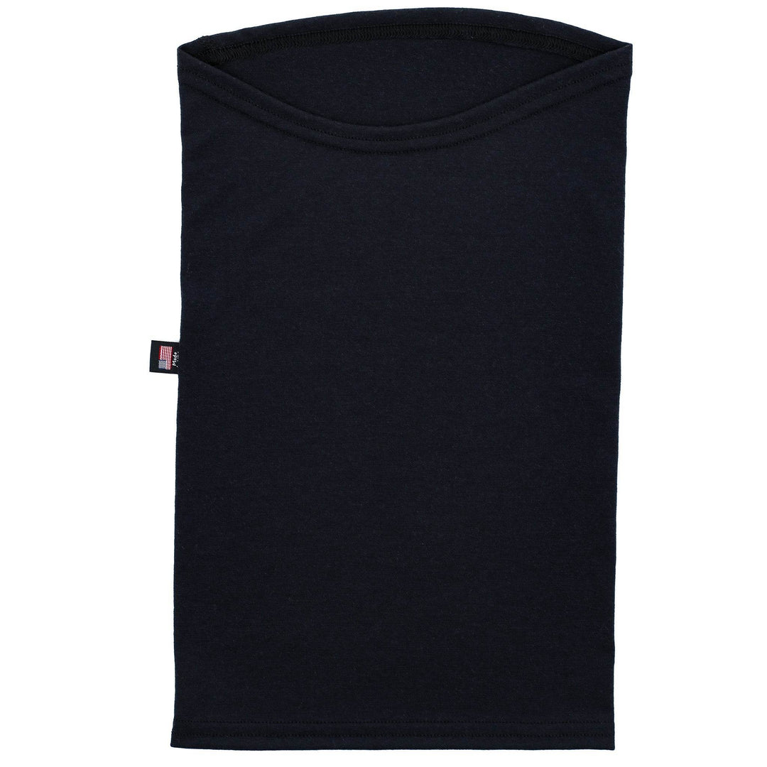 Lightweight Merino Wool Neck Warmer - Black - Pinebury