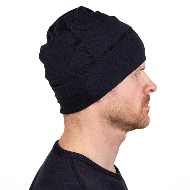 Winter Wool Merino Wool Hat - Black - Pinebury