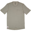 Summer Wool Short Sleeve Merino Wool Pocket Tee - Khaki