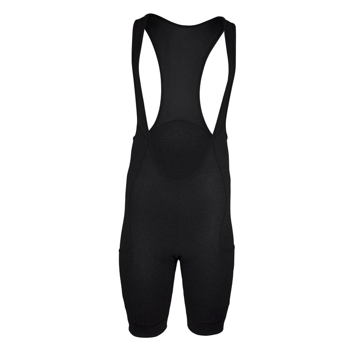 The Merino Wool Cargo Bib Shorts - Black - Pinebury