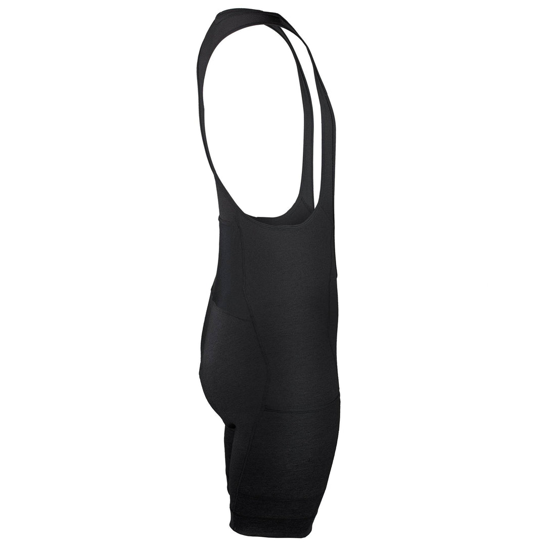 The Merino Wool Cargo Bib Shorts - Black - Pinebury