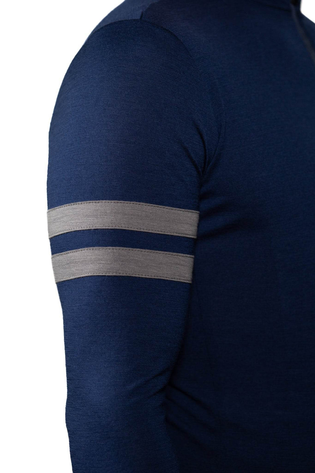 Every-Season Long Sleeve Merino Wool Cycling Jersey - Atlantic Blue - Pinebury