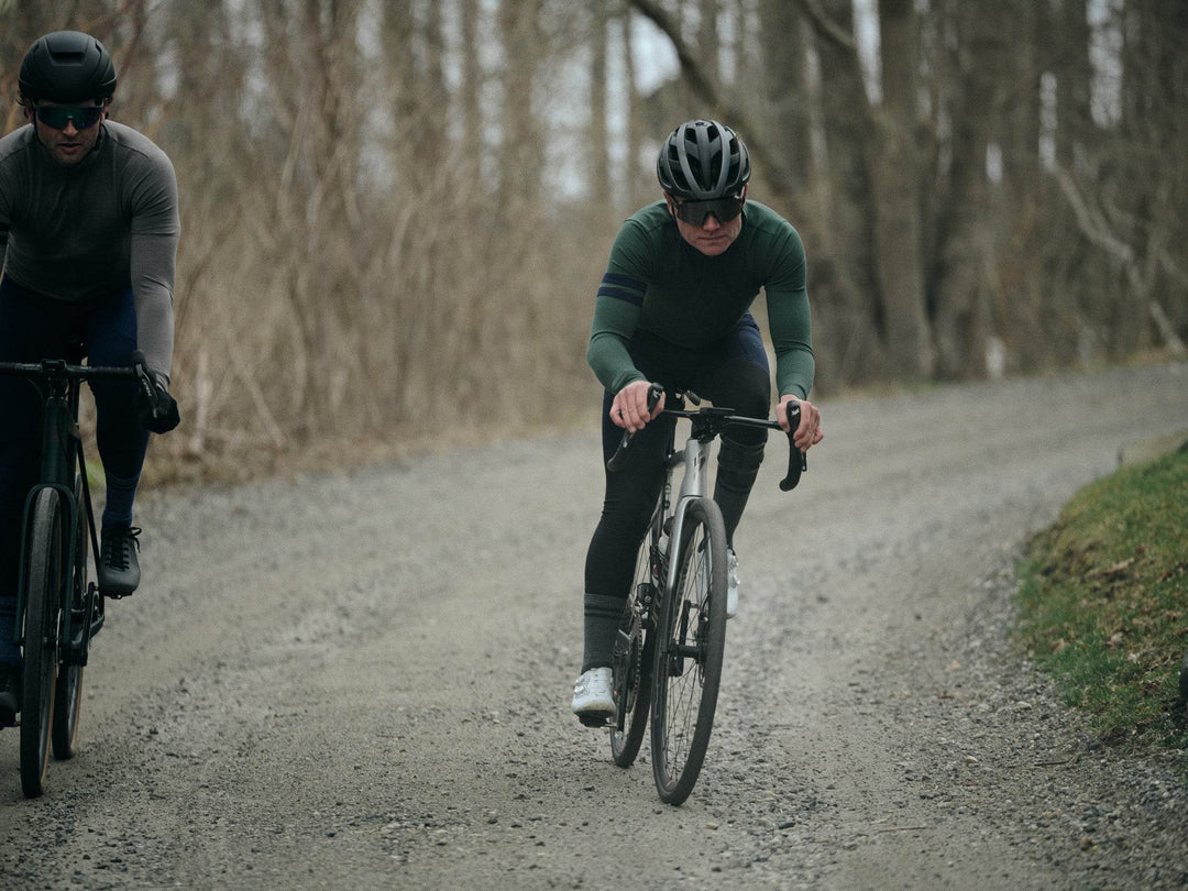 Every-Season Long Sleeve Merino Wool Cycling Jersey - Pine - Pinebury