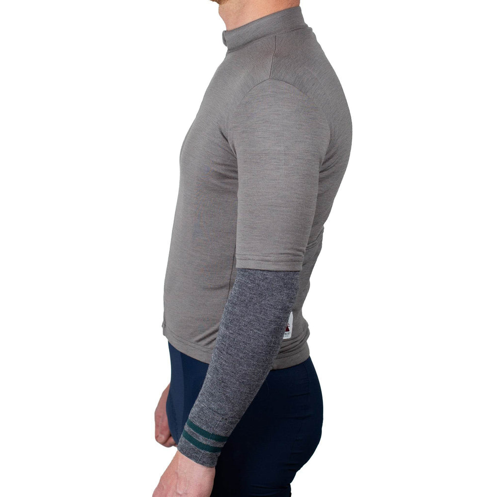 Signature Merino Wool Arm Warmers - Gray - Pinebury