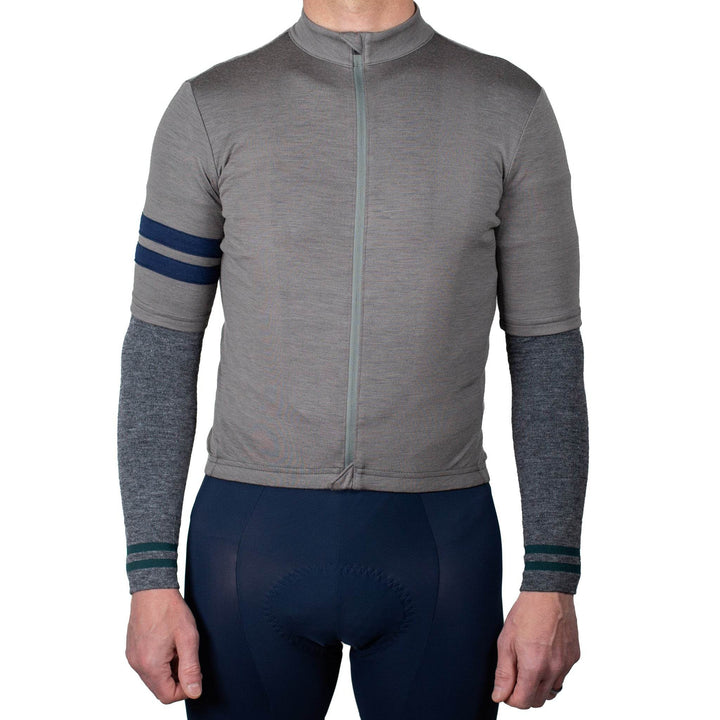 Signature Merino Wool Arm Warmers - Gray - Pinebury