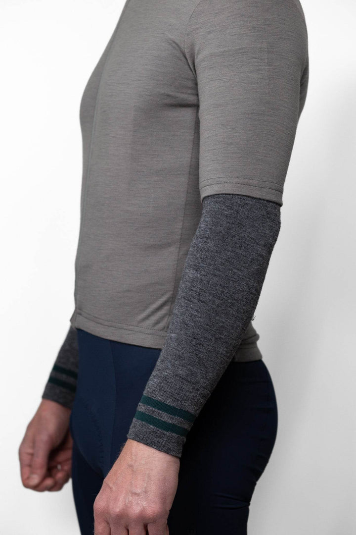 Signature Merino Wool Arm Warmers - Gray - Pinebury