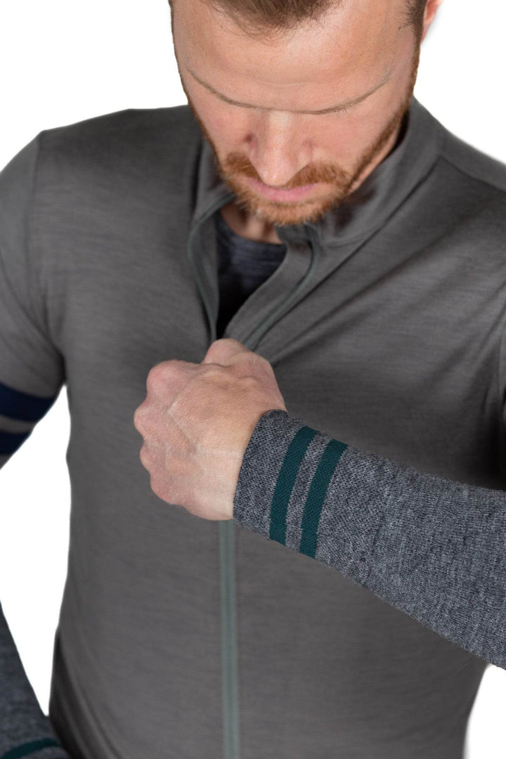 Signature Merino Wool Arm Warmers - Gray - Pinebury