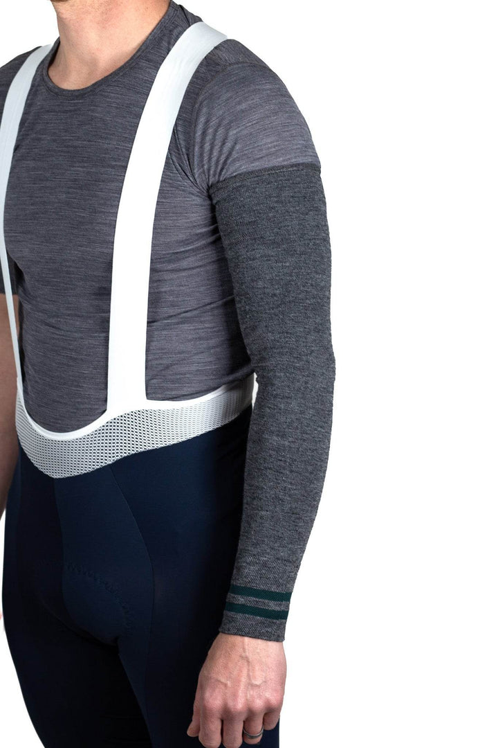 Signature Merino Wool Arm Warmers - Gray - Pinebury