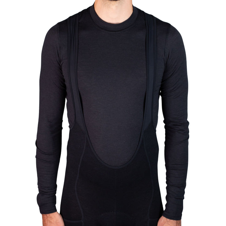 Every-Season Long Sleeve Merino Wool Base Layer - Black
