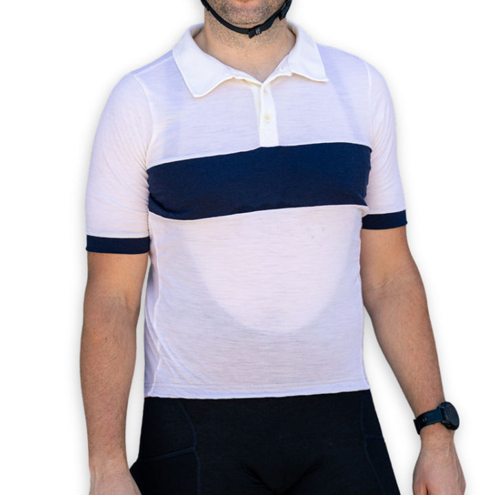 The Continental Merino Wool Cycling Jersey - Natural