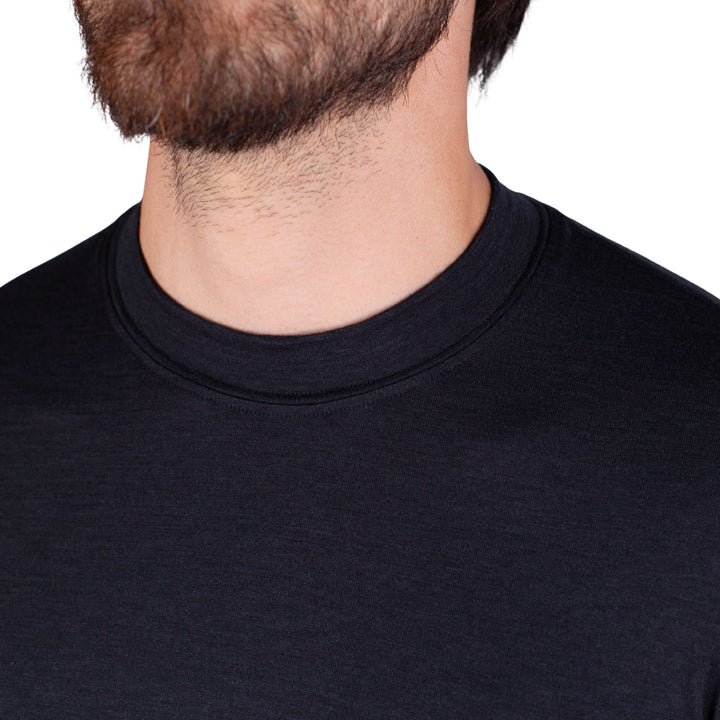 Every-Season Short Sleeve Merino Wool Base Layer - Black