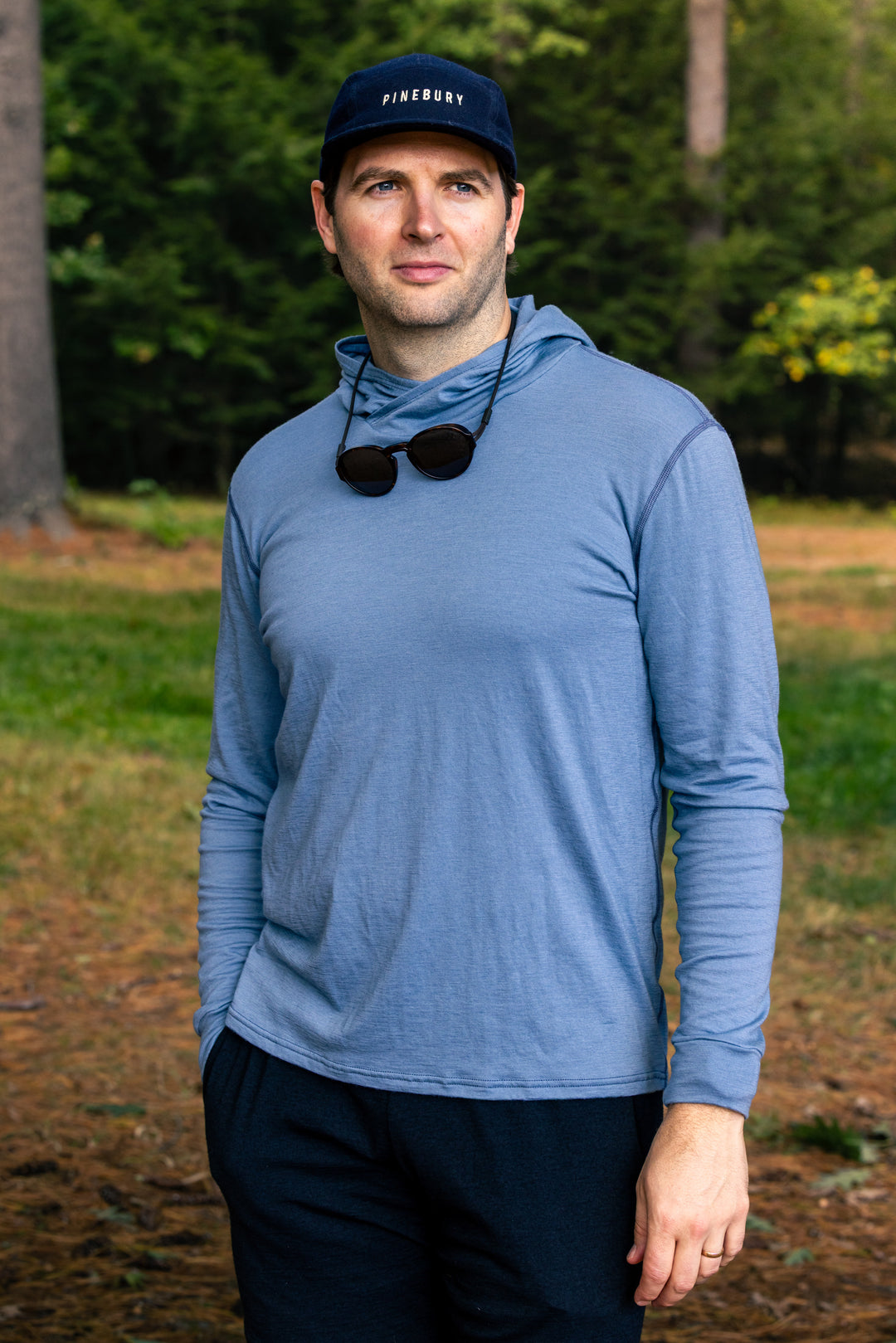 All Season Merino Wool Hoodie - Stone Blue