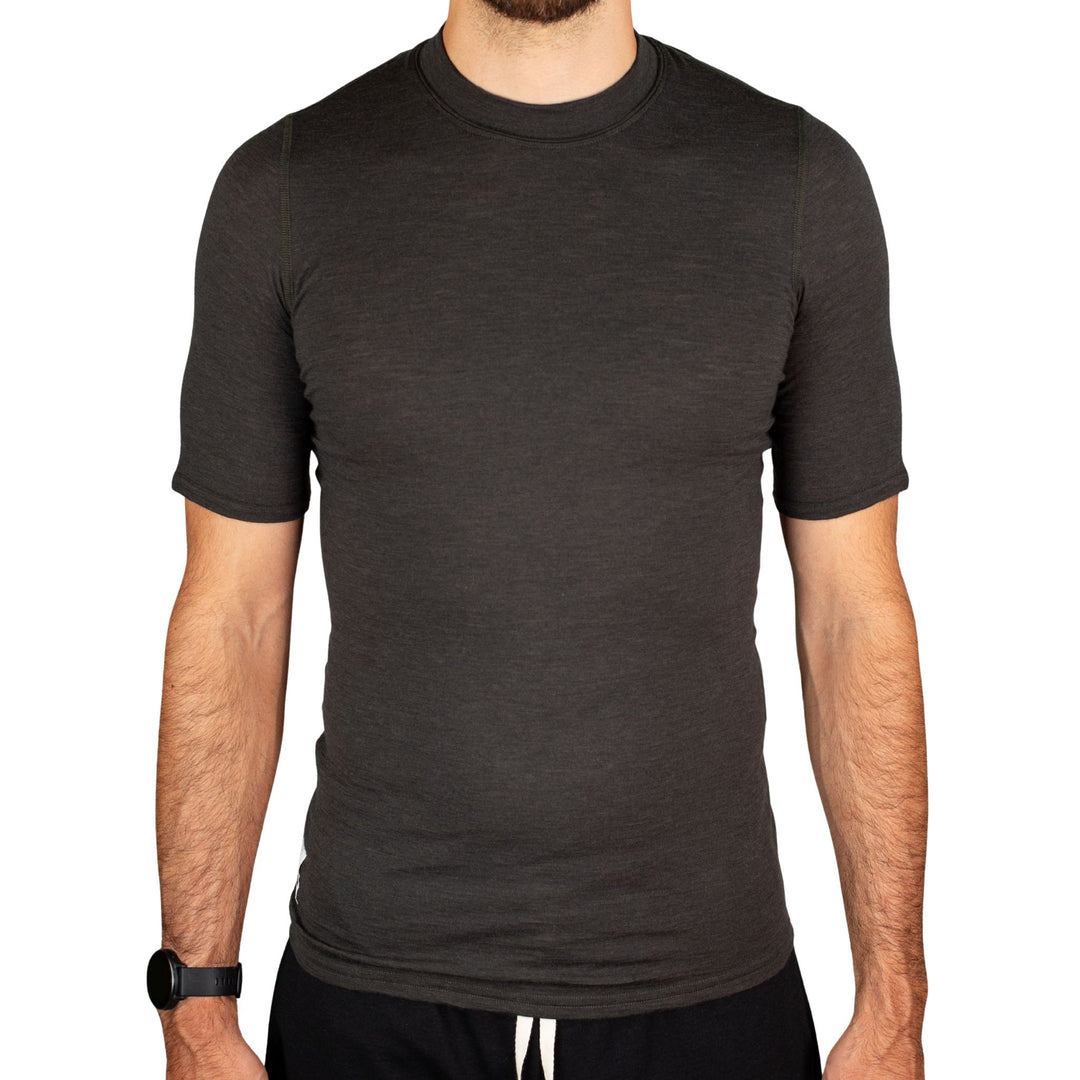 Every-Season Short Sleeve Merino Wool Base Layer - Peat