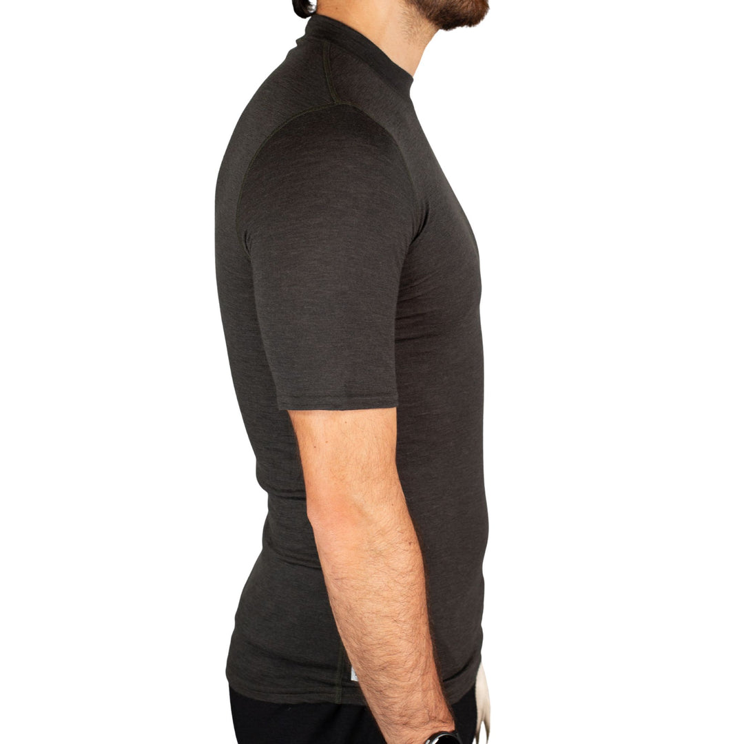 Every-Season Short Sleeve Merino Wool Base Layer - Peat