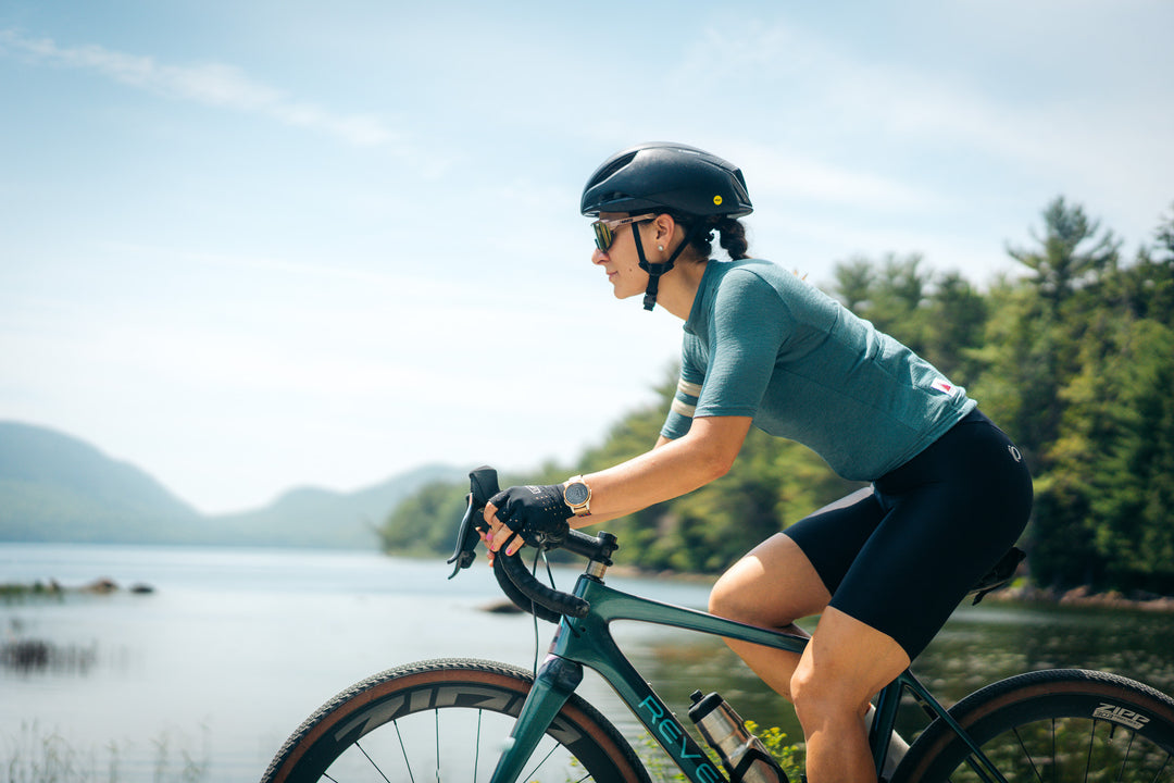 Summer Wool Short Sleeve Cycling Jersey - Silver Pine