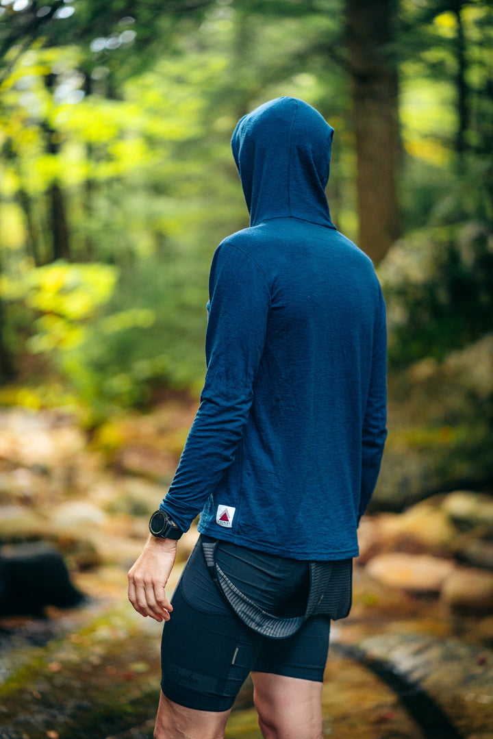 All Season Merino Wool Hoodie - Atlantic Blue