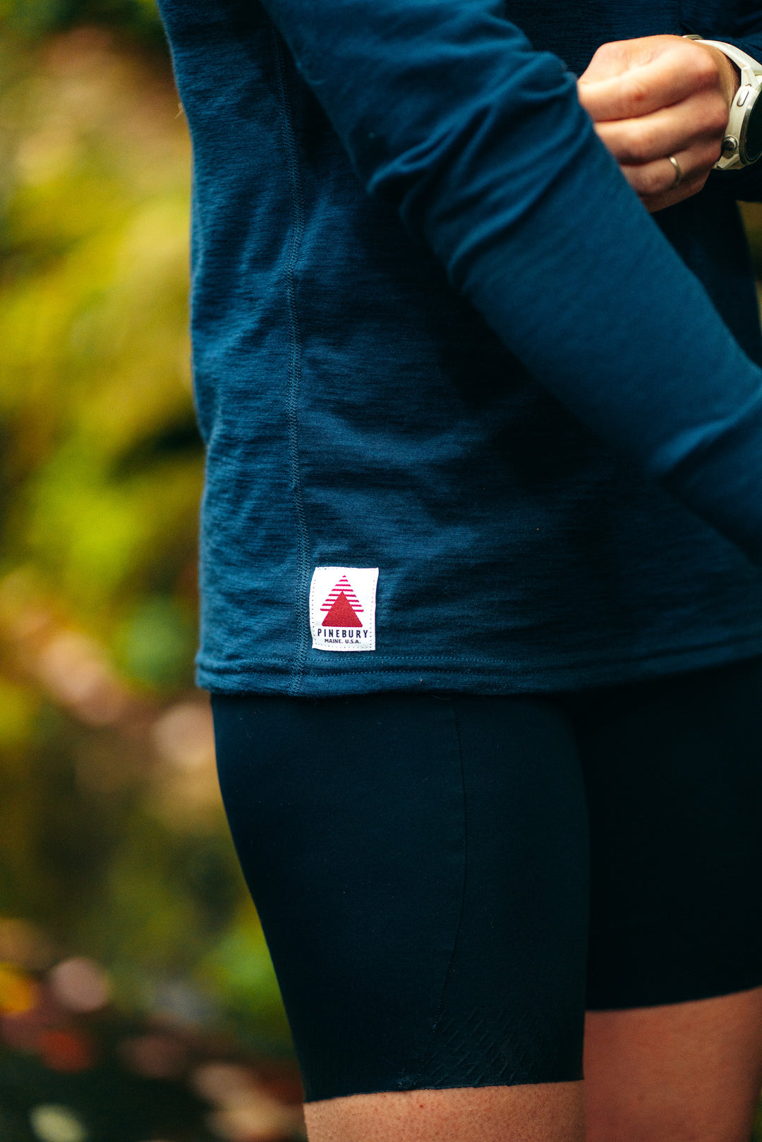 Portland Long Sleeve Merino Wool Tee - Atlantic Blue